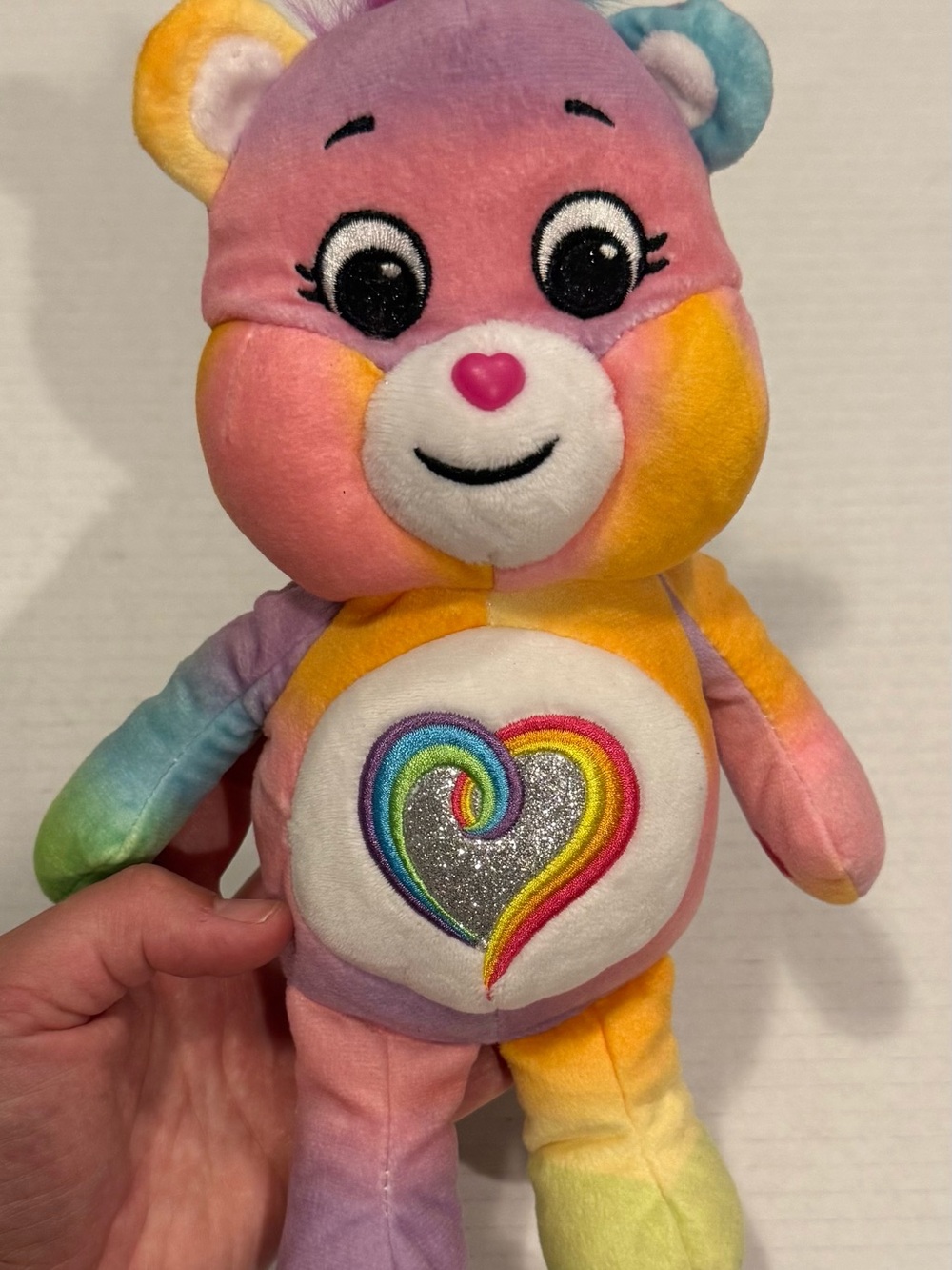 Care Bears Unlock the Magic Togetherness Bear Plush Rainbow Heart 2022 Basic Fun